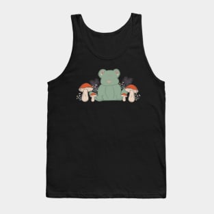 Cute Cottagecore Frog and Mushrooms Tank Top